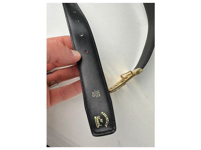 Vintage Gucci GG Ledergürtel braun - Ansicht 8