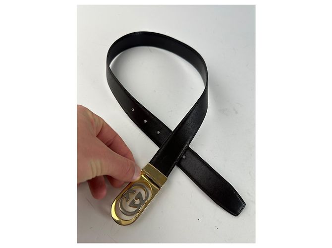 Vintage Gucci GG Ledergürtel braun - Ansicht 9