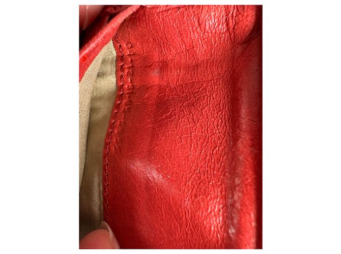 Chloé Vintage Chloe Leather Wallet / Card Holder Red - view 6