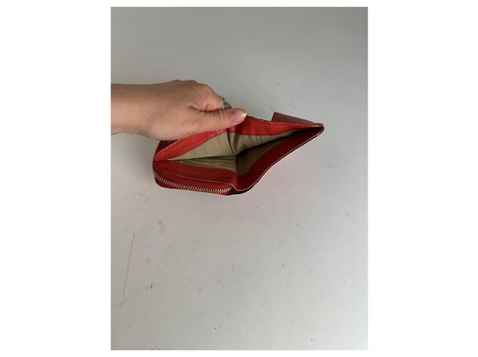 Chloé Vintage Chloe Leather Wallet / Card Holder Red - view 9
