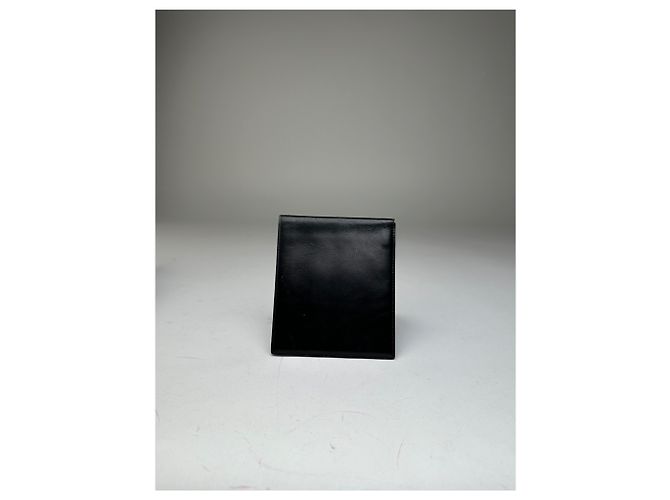 Triomphe Céline Vintage Celine Paris Calèche Smooth Leather Bifold Wallet Black - view 10
