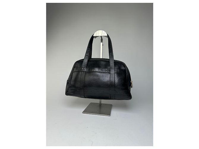 Vintage Givenchy 4G geprägte Leder Bowling-Handtasche schwarz - Ansicht 9