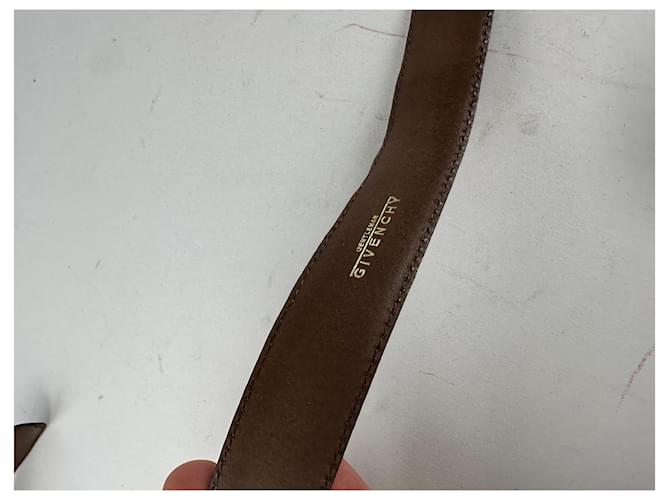 Vintage Givenchy Gentleman Ledergürtel braun - Ansicht 5