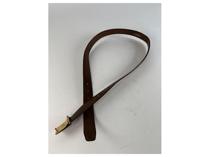 Vintage Givenchy Gentleman Ledergürtel braun - Ansicht 6