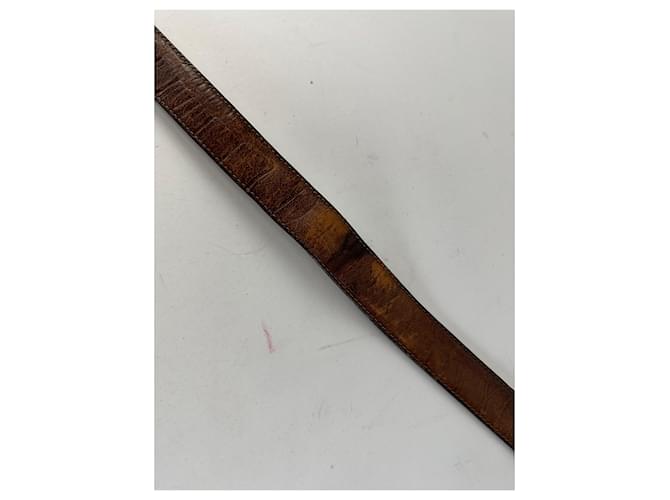 Vintage Givenchy Gentleman Ledergürtel braun - Ansicht 8