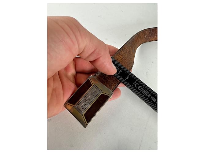 Vintage Givenchy Gentleman Ledergürtel braun - Ansicht 9