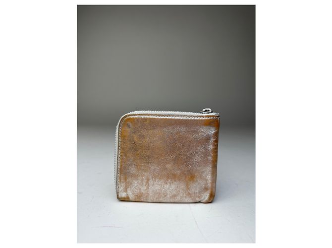 Comme Des Garcons Vintage Comme Des Garçons Silver Edge Leather Zip Card Holder Silver Bronze - view 2