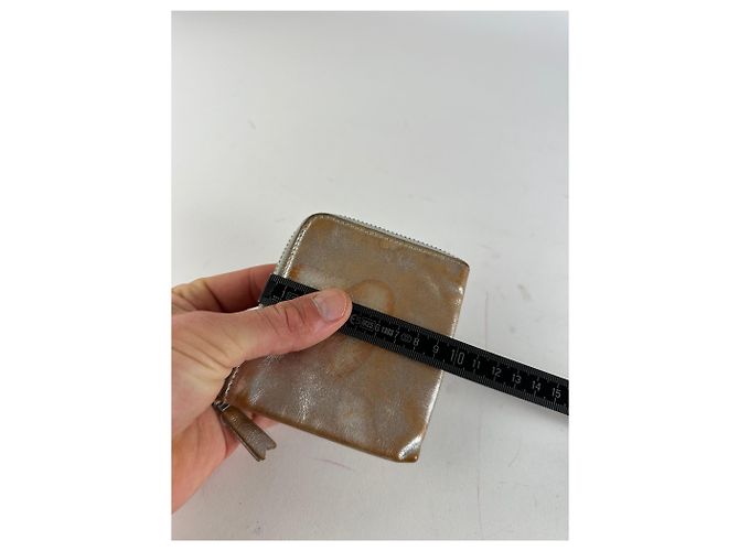 Comme Des Garcons Vintage Comme Des Garçons Silver Edge Leather Zip Card Holder Silver Bronze - view 7