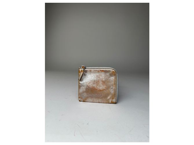 Comme Des Garcons Vintage Comme Des Garçons Silver Edge Leather Zip Card Holder Silver Bronze - view 8