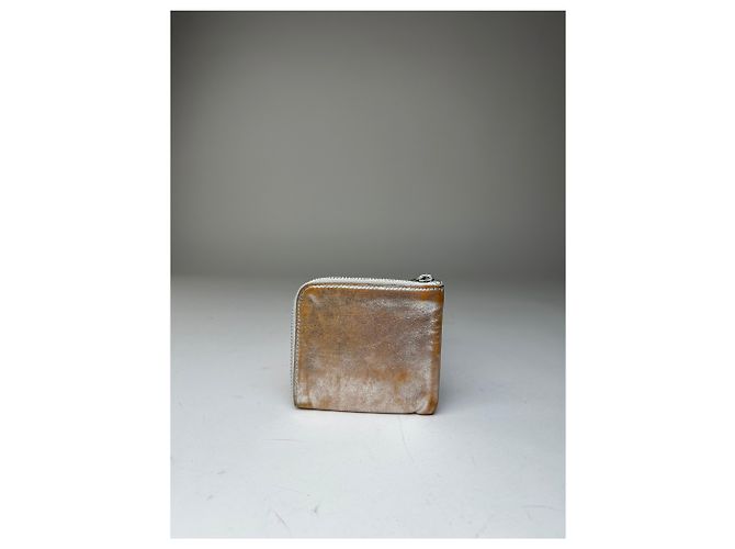 Comme Des Garcons Vintage Comme Des Garçons Silver Edge Leather Zip Card Holder Silver Bronze - view 9