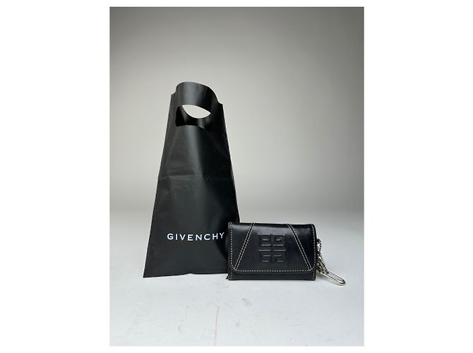Vintage Givenchy 4G Leder-Schlüsselhalter Schwarz - Ansicht 10