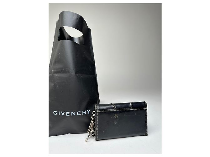 Vintage Givenchy 4G Leder-Schlüsselhalter Schwarz - Ansicht 2