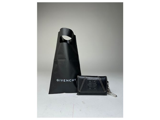 Vintage Givenchy 4G Leder-Schlüsselhalter Schwarz - Ansicht 7