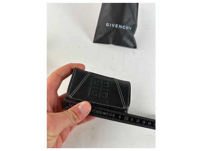 Vintage Givenchy 4G Leder-Schlüsselhalter Schwarz - Ansicht 8