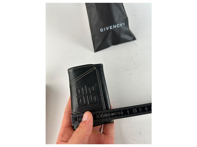Vintage Givenchy 4G Leder-Schlüsselhalter Schwarz - Ansicht 9
