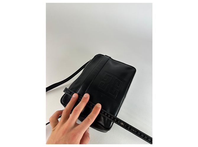 Vintage Givenchy 4G Glattleder Umhängetasche Schwarz - Ansicht 10