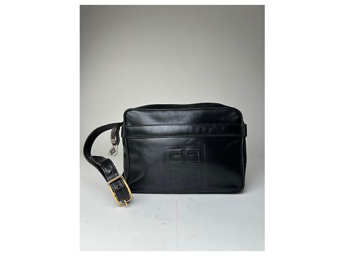Vintage Givenchy 4G Glattleder Umhängetasche Schwarz - Ansicht 12