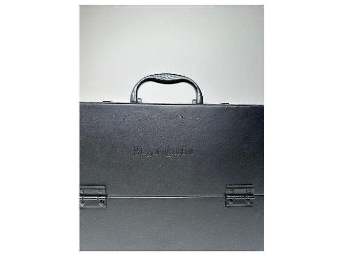 Beauty Case Vintage Yves Saint Laurent Beauté Nera Nero - vista 4