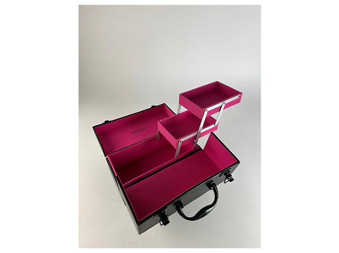 Beauty Case Vintage Yves Saint Laurent Beauté Nera Nero - vista 5