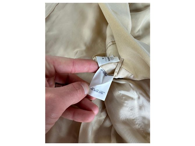 Vintage Gucci Viskose Longline Blazer Beige IT42 - Ansicht 12