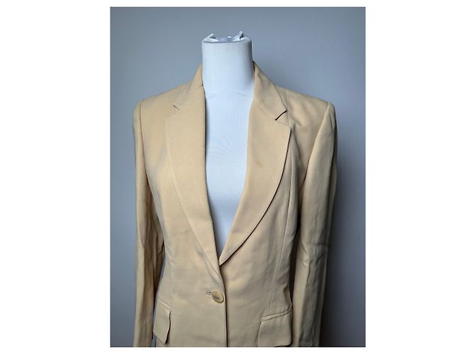 Vintage Gucci Viskose Longline Blazer Beige IT42 - Ansicht 15