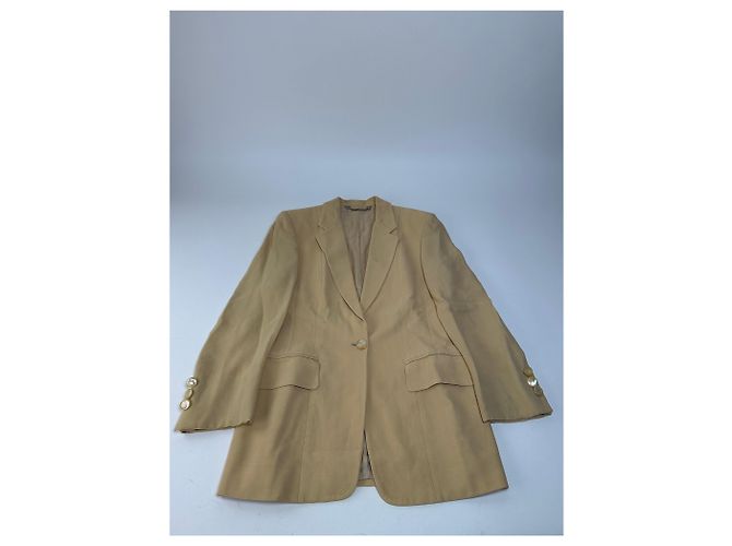 Vintage Gucci Viskose Longline Blazer Beige IT42 - Ansicht 5