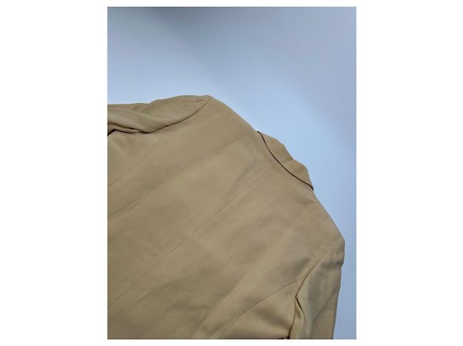 Vintage Gucci Viskose Longline Blazer Beige IT42 - Ansicht 9