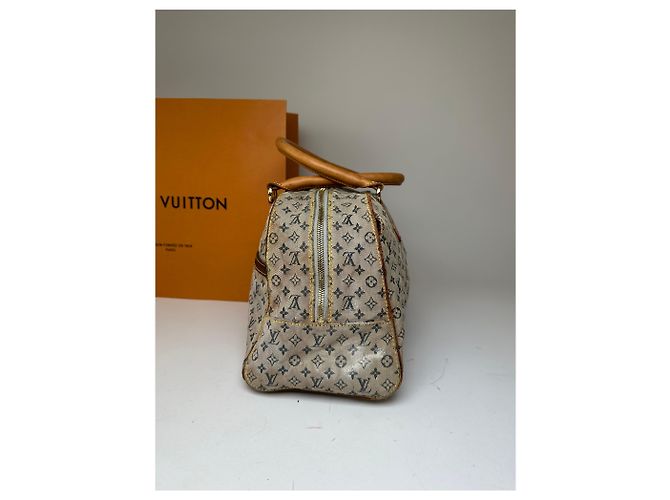 Vintage Louis Vuitton Monogram Mini Lin Canvas Handtasche Beige Braun - Ansicht 10