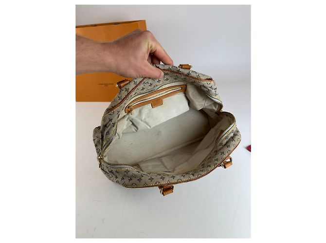 Vintage Louis Vuitton Monogram Mini Lin Canvas Handtasche Beige Braun - Ansicht 3