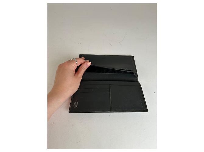 Vintage Givenchy 4G Leather Long Bifold Wallet Black - view 6