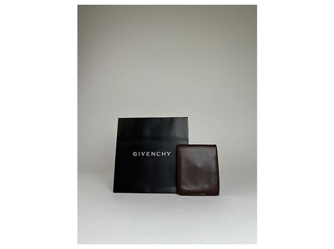Vintage Givenchy Bifold Leather Bifold Wallet Dark Brown - view 2