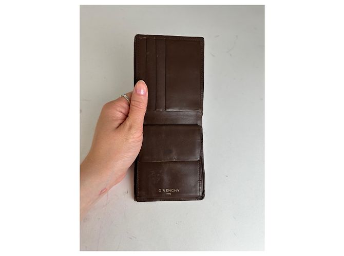Vintage Givenchy Bifold Leather Bifold Wallet Dark Brown - view 3