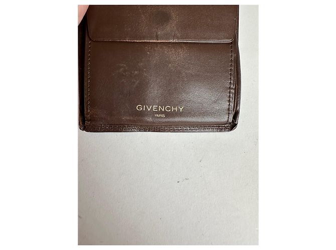 Vintage Givenchy Bifold Leather Bifold Wallet Dark Brown - view 4