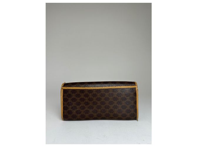 Céline Vintage Celine Paris Macadam Triomphe Monogram Coated Canvas Long Wallet Brown Tan - view 2