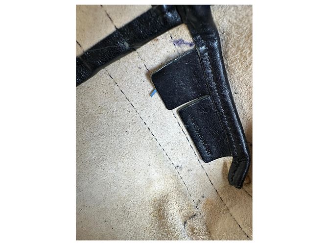 Chloé Vintage Chloe Leder Tote Bag Nude Schwarz Beige - Ansicht 11