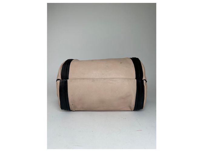 Chloé Vintage Chloe Leder Tote Bag Nude Schwarz Beige - Ansicht 8
