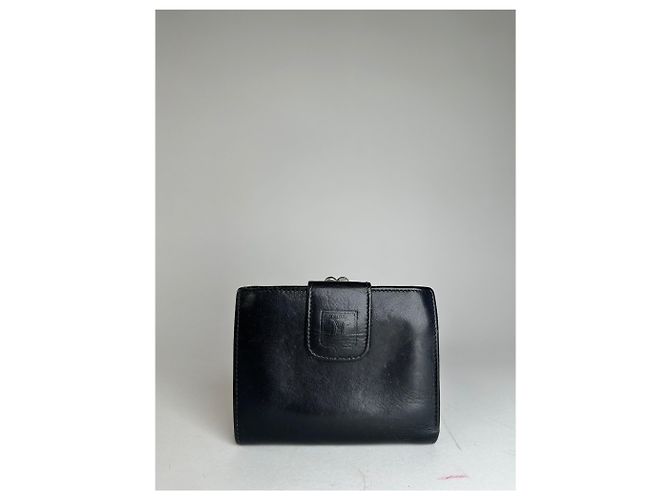 Céline Vintage Celine Triomphe Embossed Leather Bifold Wallet Black - view 10