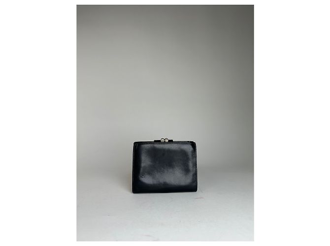 Céline Vintage Celine Triomphe Embossed Leather Bifold Wallet Black - view 9
