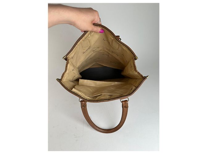Vintage Givenchy 4G Monogramm Canvas Leder Tote Bag Braun - Ansicht 4