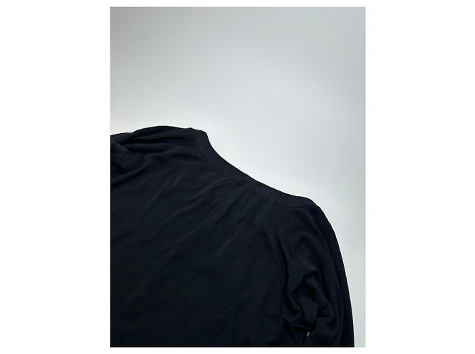 Top in jersey nero con scollo a barca Christian Dior vintage L - vista 10