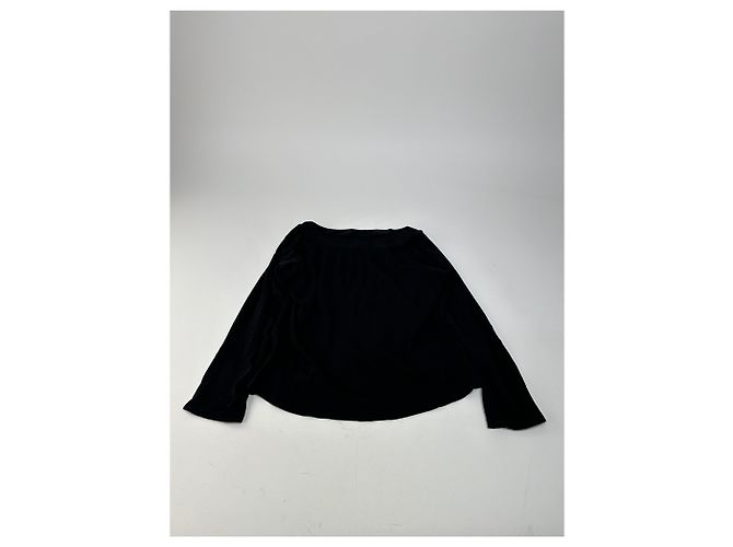 Top in jersey nero con scollo a barca Christian Dior vintage L - vista 2