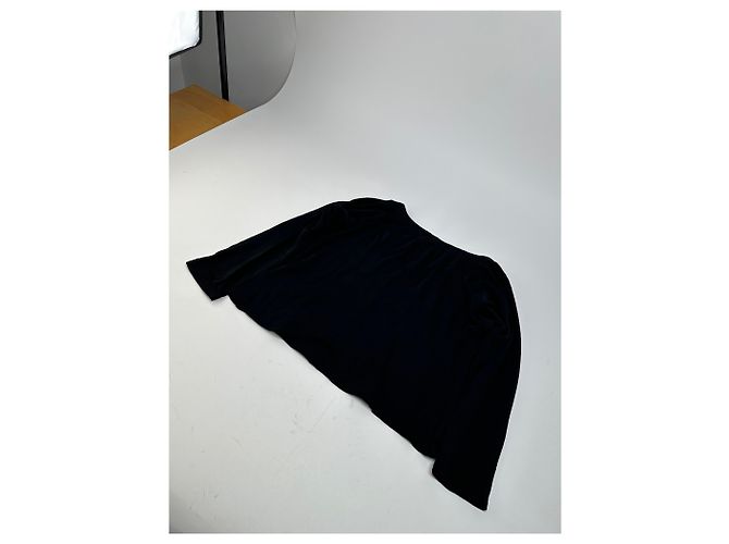 Top in jersey nero con scollo a barca Christian Dior vintage L - vista 9