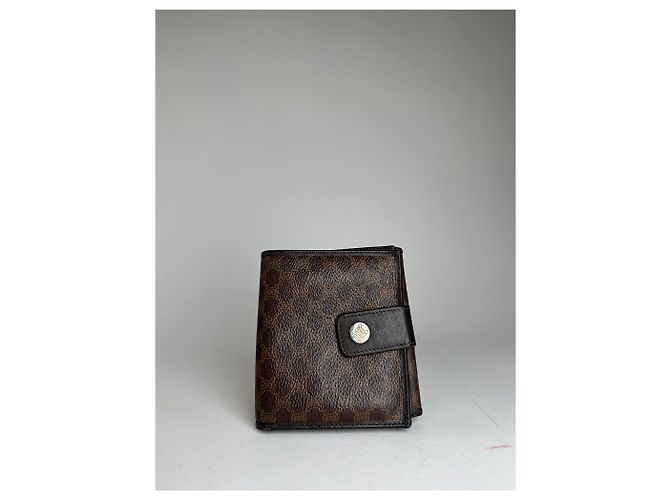 Céline Vintage Celine Triomphe Monogram Coated Canvas Bifold Wallet Brown - view 10