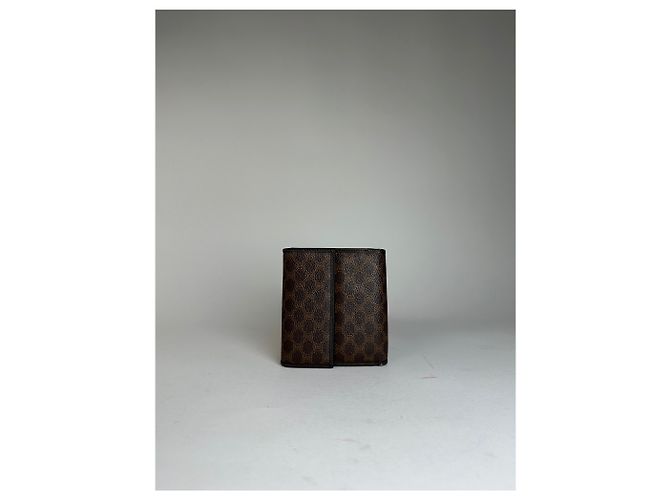 Céline Vintage Celine Triomphe Monogram Coated Canvas Bifold Wallet Brown - view 11