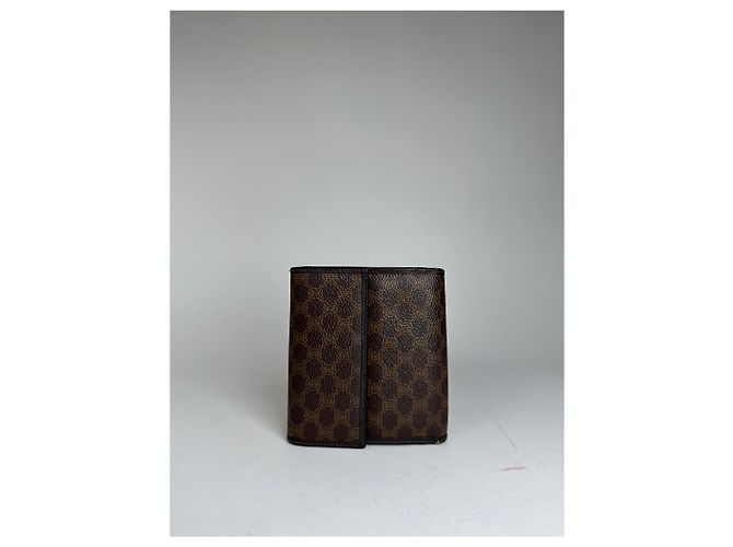 Céline Vintage Celine Triomphe Monogram Coated Canvas Bifold Wallet Brown - view 2