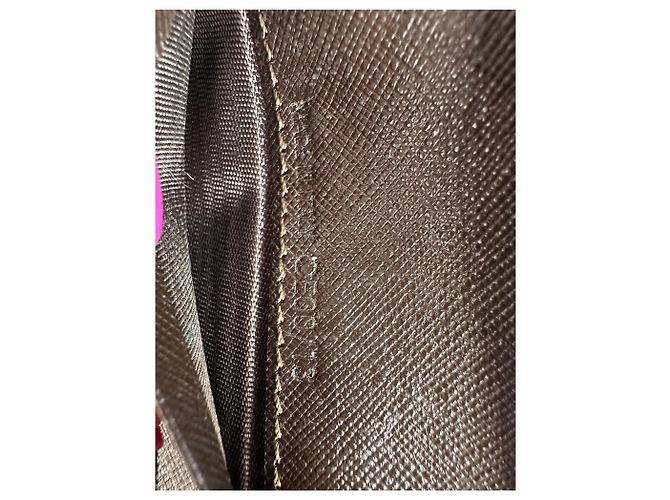 Céline Vintage Celine Triomphe Monogram Coated Canvas Bifold Wallet Brown - view 7