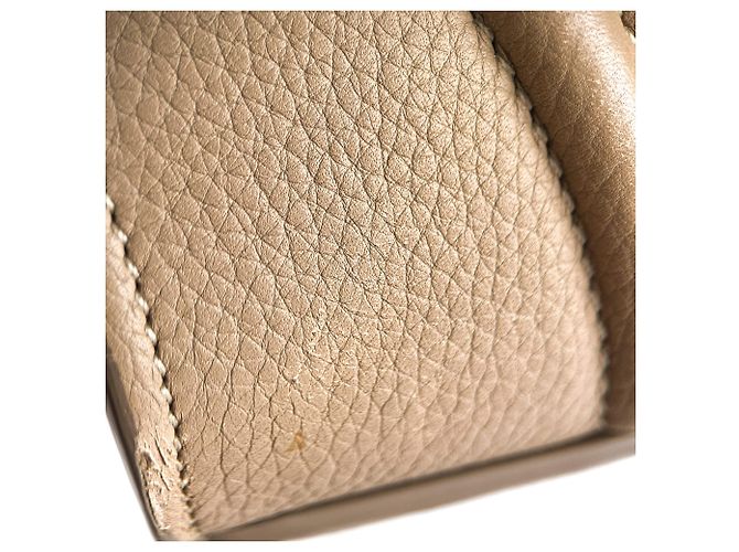 Céline Bolsa tote média em couro de bezerro drapeado Phanton bege - vista 10