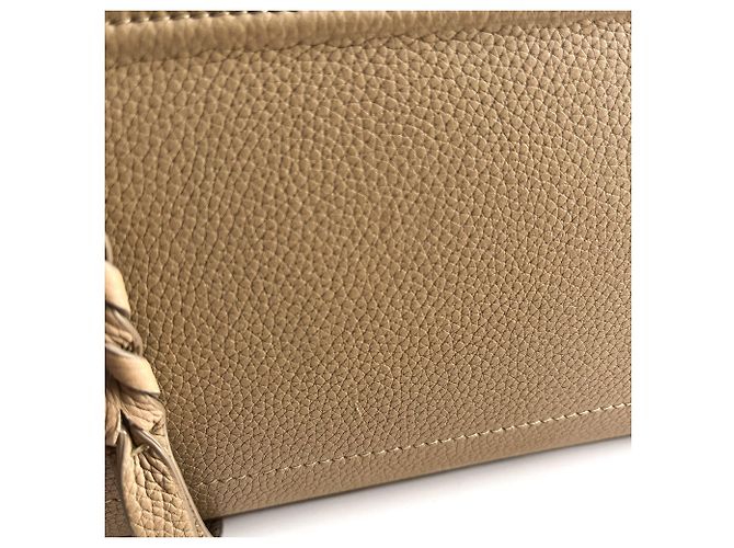 Céline Bolsa tote média em couro de bezerro drapeado Phanton bege - vista 16