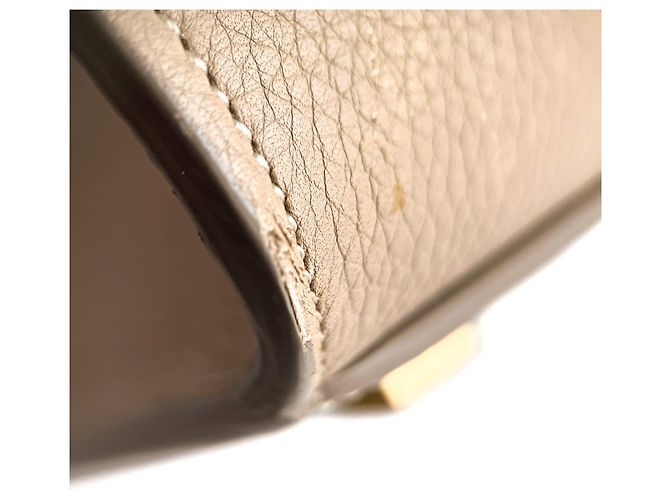 Céline Bolsa tote média em couro de bezerro drapeado Phanton bege - vista 9