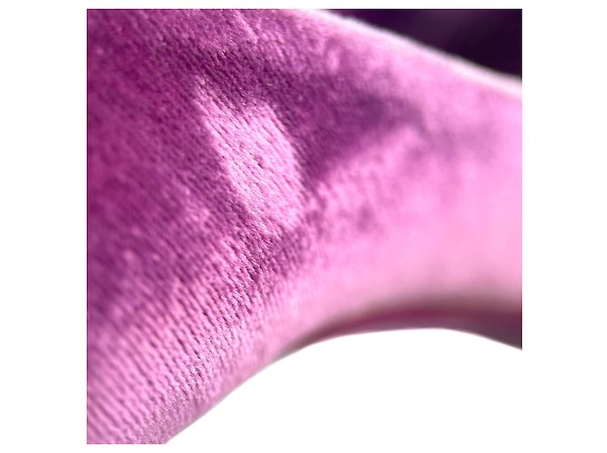 Miss Dior Peep Toes 135 Pump in Velluto 40.5 Viola Porpora - vista 16